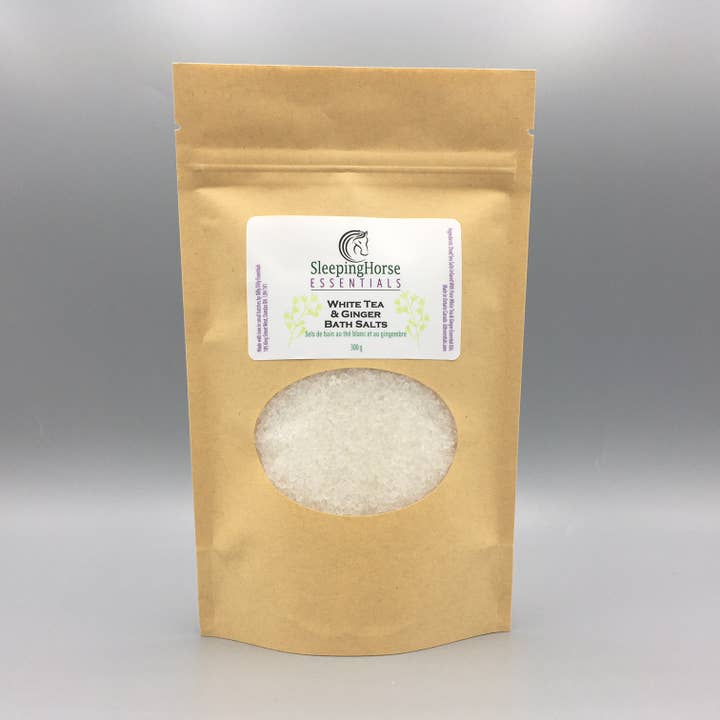 Sels de bain de la mer Morte · Thé blanc gingembre pour la vente par Sleeping Horse Essentials