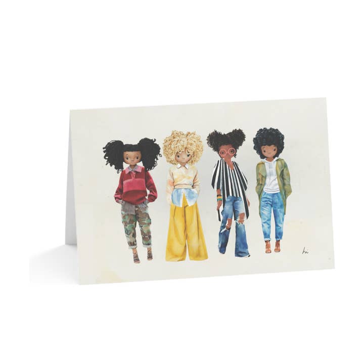 HarperIman and Co. - Wholesale Everyday Greeting Card - Four Girlfriends - HarperIman Greeting Card