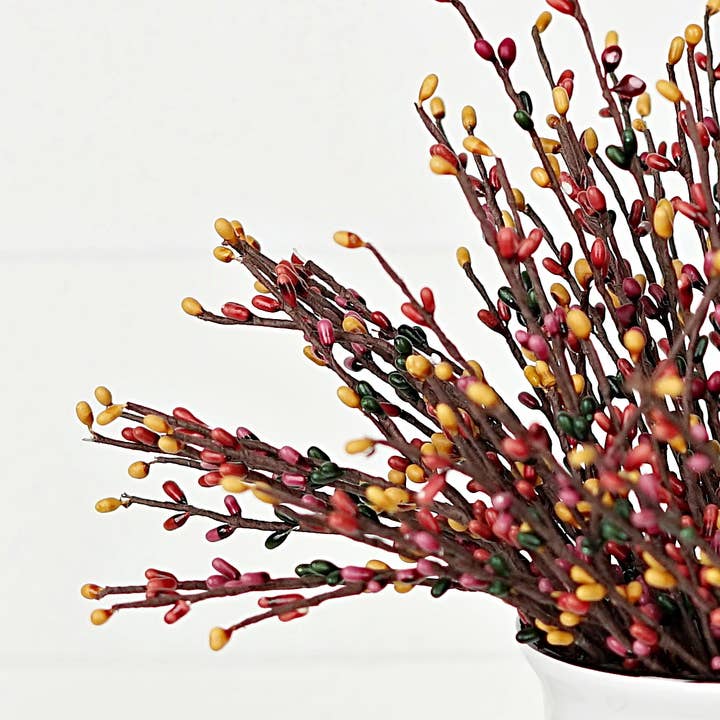 Holiday Depot Inc. - Wholesale Artificial Flowers - ISB13800HAR- 12in Pip Berry Pick-Harvest Mix-5