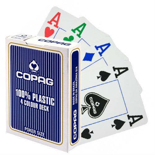 Copag 4 Colour Poker Cards (Blue) for wholesale by Cardshouse