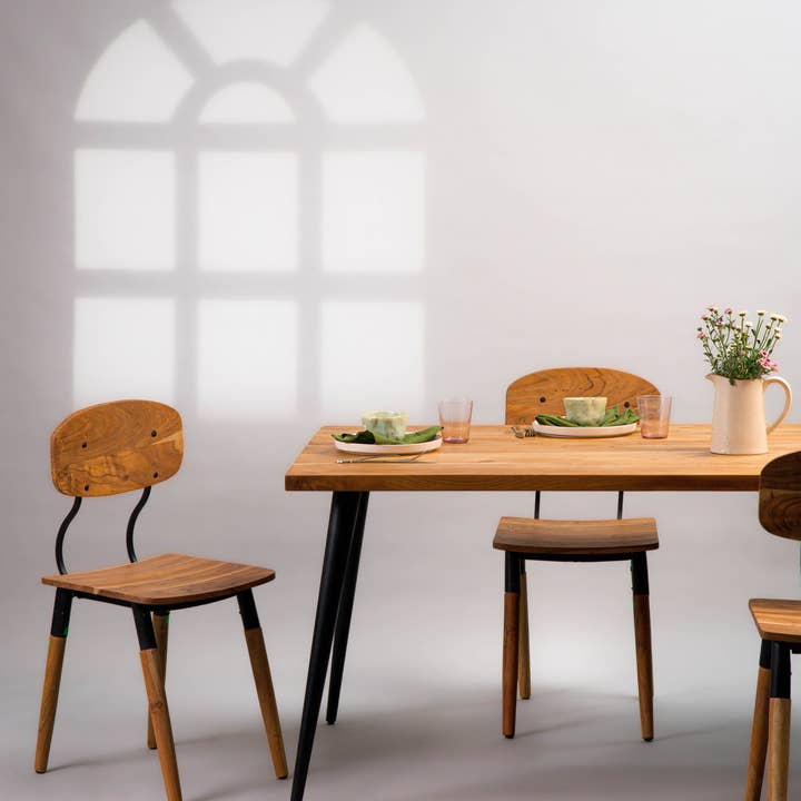 Handmade Eco-Friendly Natural Black Rectangle Table 70x36x30 for wholesale by BBH Homes LLC