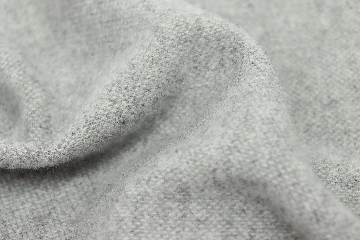 Pearl grey pure wool blanket MELANGE for wholesale on Faire2