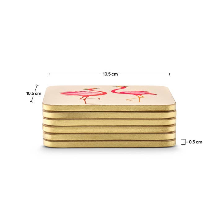 Portmeirion, Spode, Pimpernel, Nacthmann, Wrendale Designs - Wholesale Coasters - The Flamingo Collection Coasters Set of 6