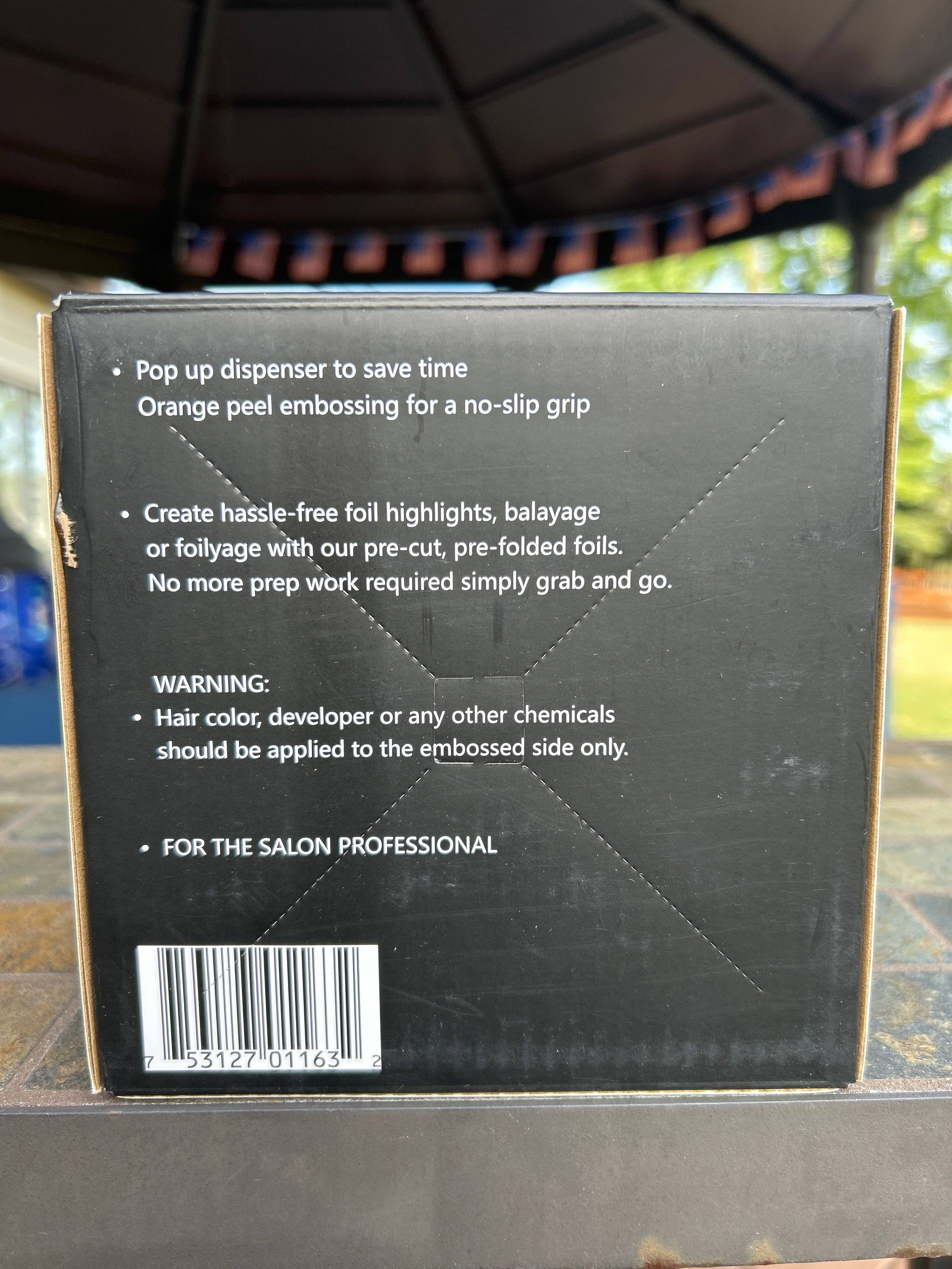 Beauty Stash - Wholesale Hair Accessories Set - Women's - Salon Stash Embossed, Pre-Cut, Pop-up Hair Foils (500 sheets/box) 12 box case pack, 6000 foils3