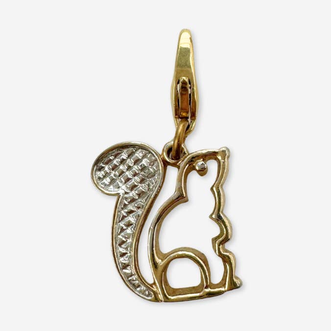 Vintage mixed metal squirrel charm for wholesale by Lulu’s Petals