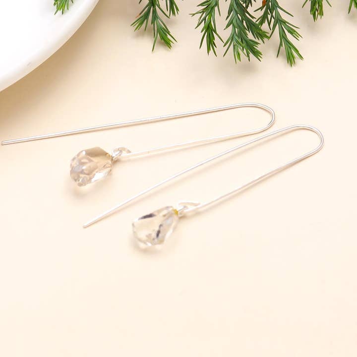 925 Sterling Silver Herkimer Diamond Earrings for wholesale by AG 925 JEWELLERY