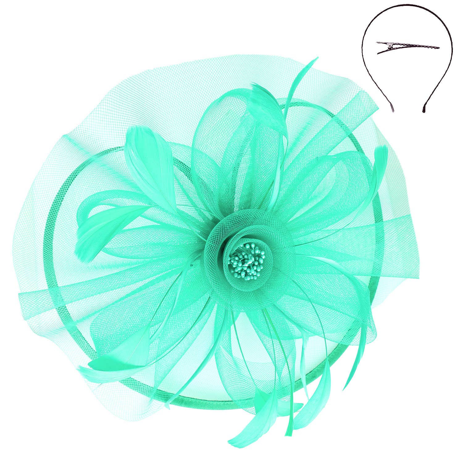 SP Sophia Collection - Vente Chapeau bibi – femme - Fascinateur à ruban floral en organza 11