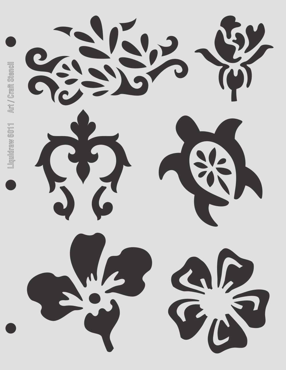 Liquidraw – wholesale Stencil/craft die – Liquidraw Design Stencils for Crafts, Furniture Painting, Drawing, Cakes, Letters, Numbers, Card Making, Christmas Decoration, Glass, Flowers, Wood, Wedding Invitations, Scrapbooking, Journals Reusable Templates Stencil with Shapes & Patterns1