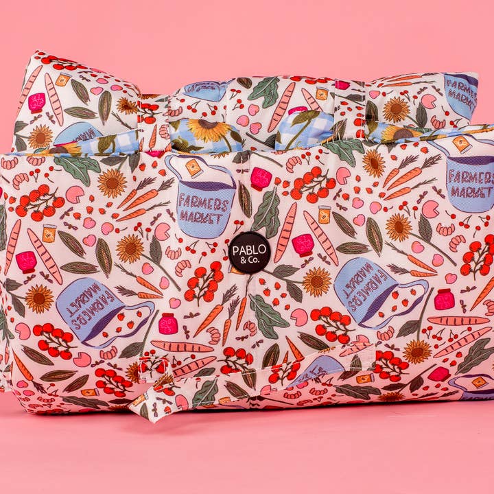 Deluxe Travel Mat: Farmers Market & Sunny Sunflowers for wholesale by Pablo & Co. Boutique