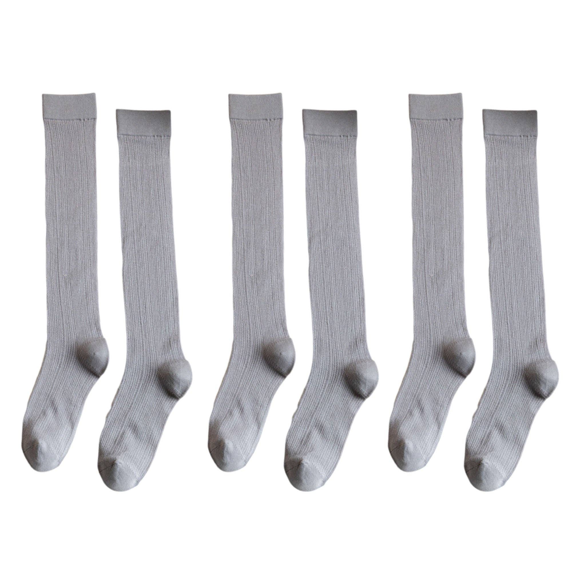 AK Brand - Wholesale Socks - Women's - 3-Pack Knee-High Ribbed Socks with Soft Stretch Knit Fabric16