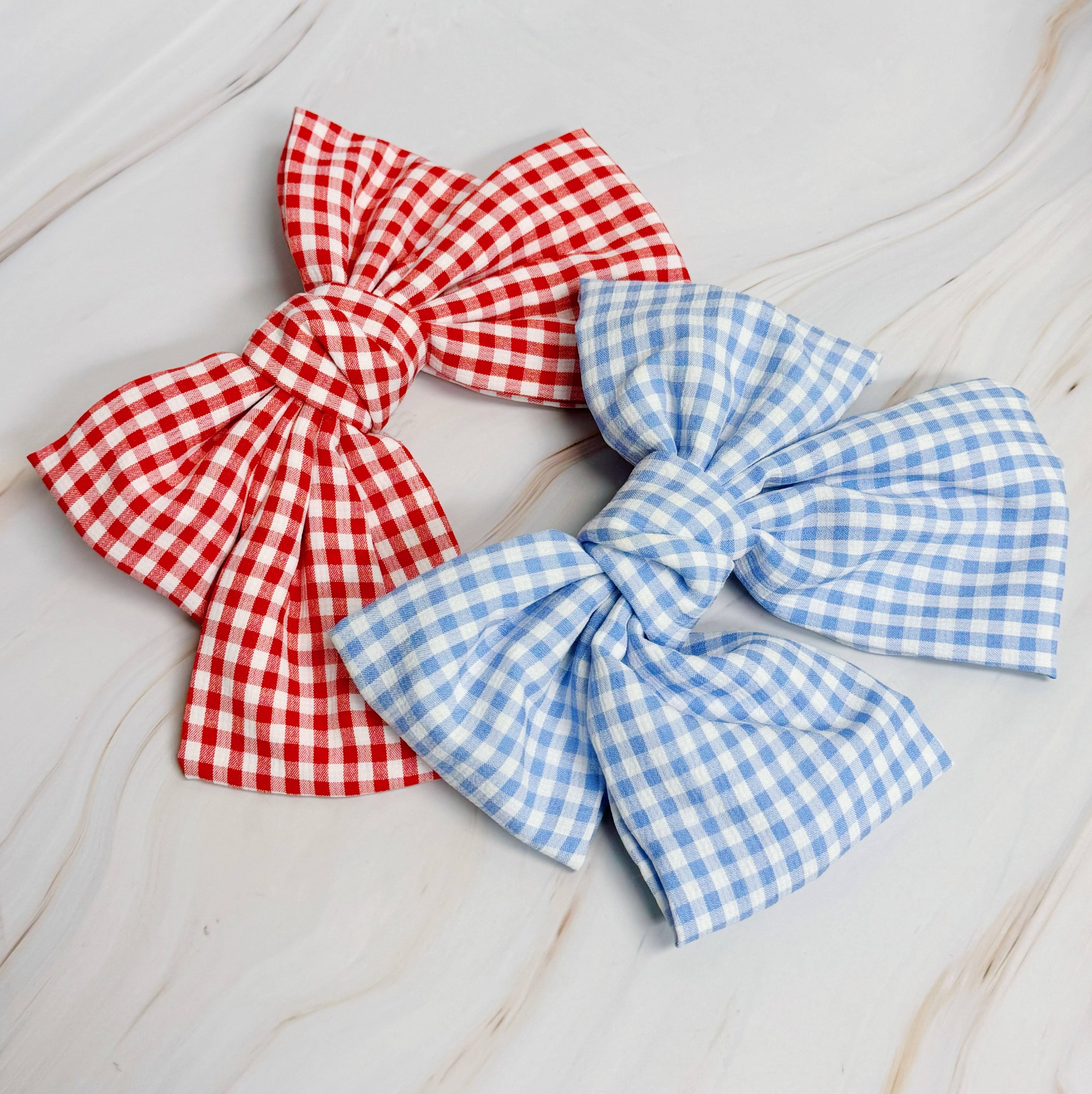 Ellison+Young - Vente Pince à cheveux – femme - Pince à cheveux Gingham Bow Pretty Bow3