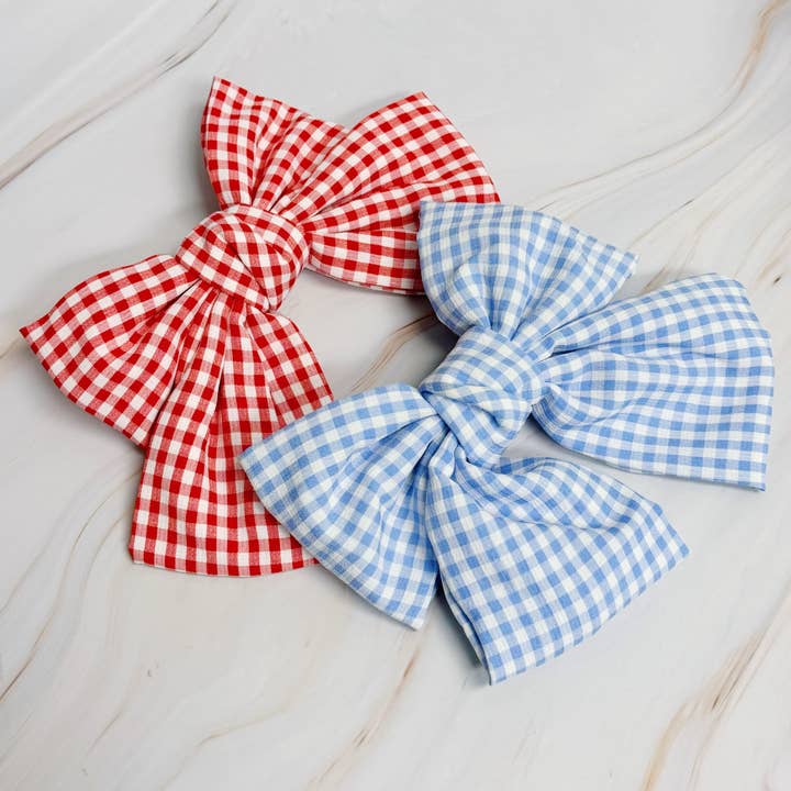 Ellison+Young - Vente Pince à cheveux – femme - Pince à cheveux Gingham Bow Pretty Bow3