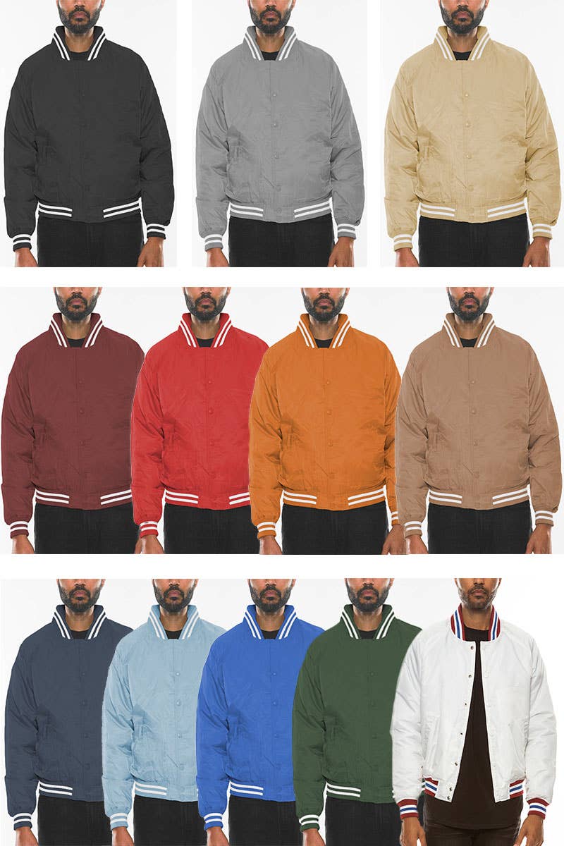 WEIV - Wholesale Windbreaker - Men's - Mens Polyester Varsity Windbreaker Jacket - Royal3