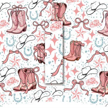 LA Koozie Company - Wholesale Drink Huggers & Koozies - COWGIRL BOOTS & BOWS (TALL ONLY EARLY MAY)