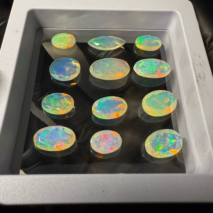 Welo Opal Faceted Lot – 21.45 ct (12 pcs) – Natural Ethiopia for wholesale by Modeeq Gems