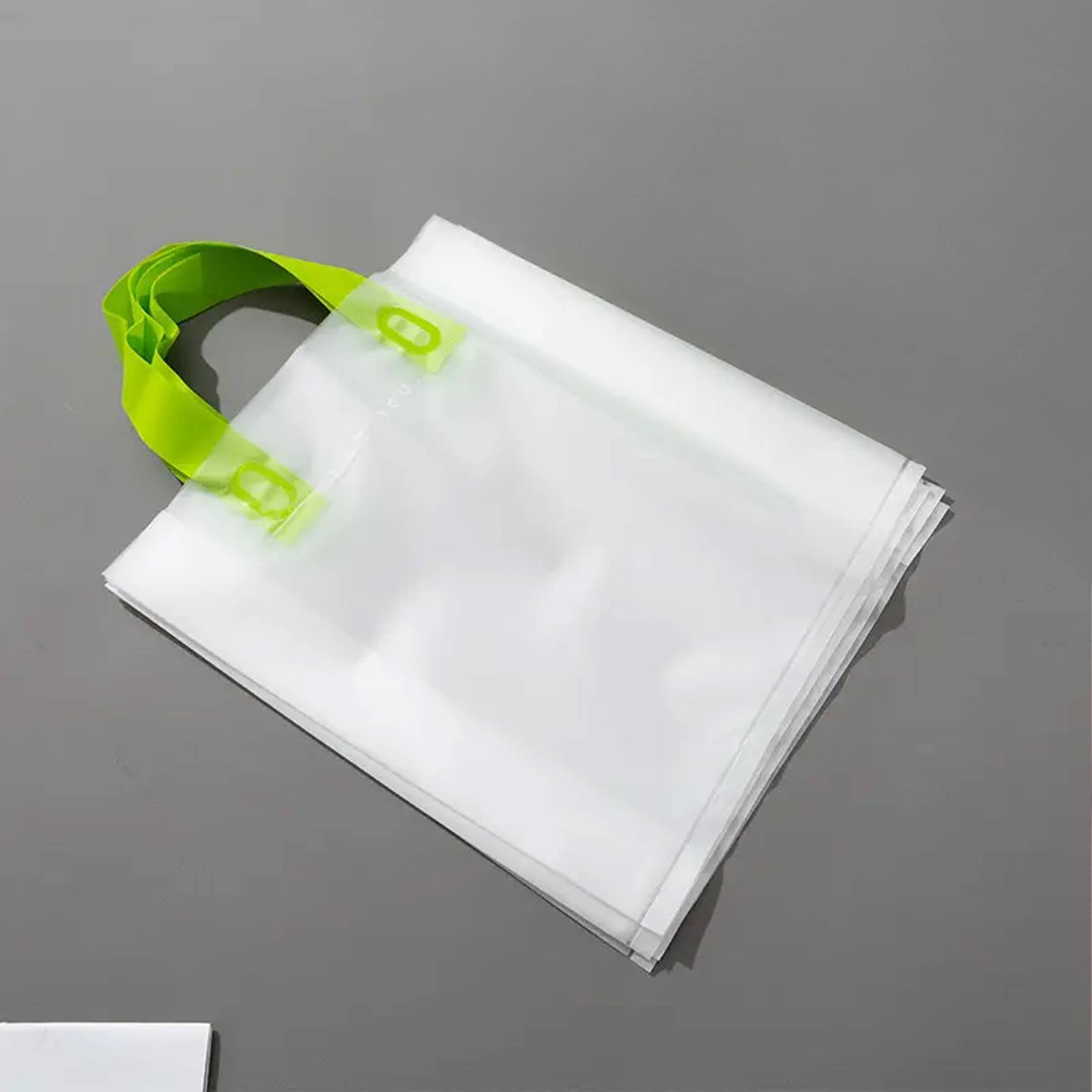 ByHome – wholesale Gift bag – 50 pcs, Neon Green Frosted white premium PVC gift bags1