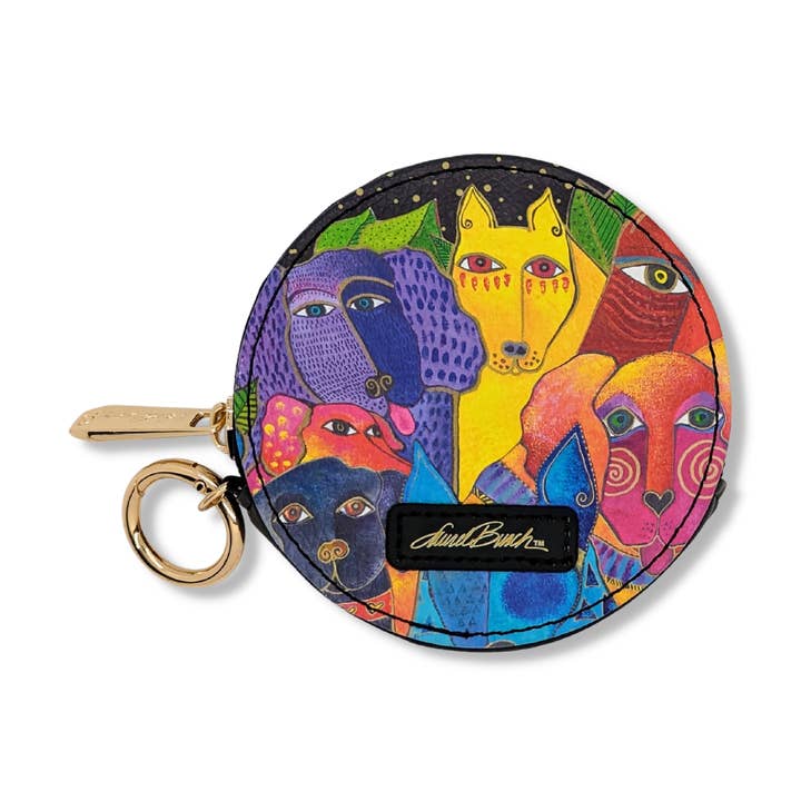 Monarque - Wholesale Pouch - Women's - Laurel Burch Dogs & Doggies Round Zipper Case0