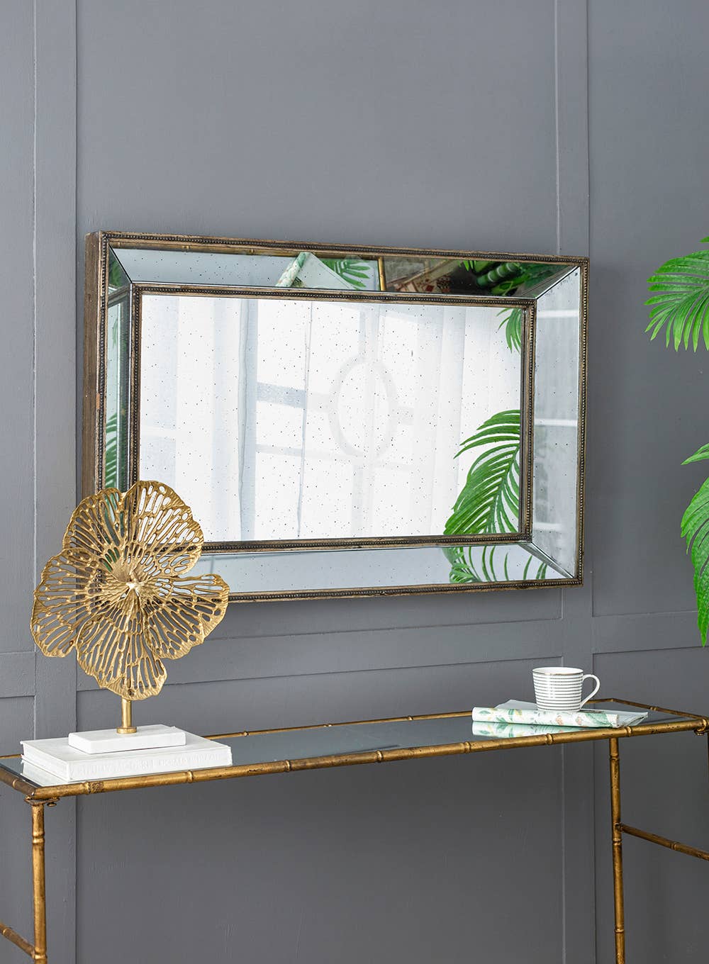 A&B Home Group Inc. - Wholesale Wall mirror - 27.6x3.2x43.3" MDF Antiqued Beveled Wall Mirror