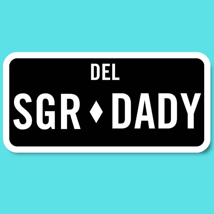 Delaware SGR Dady sort mærkat vinyl bilklistermærke for engroshandel hos Philly Frogs