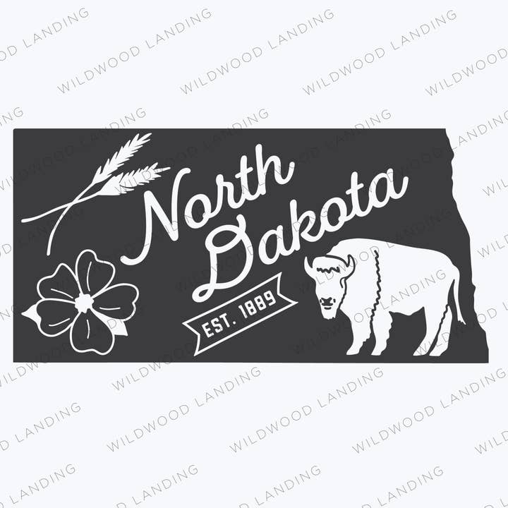 NORTH DAKOTA ICON for wholesale by Wildwood Landing