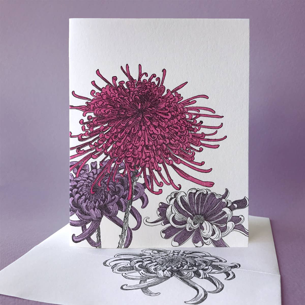 Painted Tongue Press - Wholesale Mother's Day Card - Chrysanthemum Mother's Day and Blank Note Card1