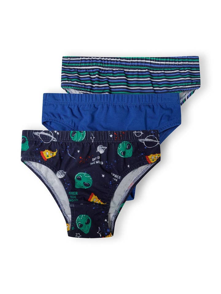 Jongens 3-pack slips 2-14 jaar blauw voor wholesale door Minoti sp. z o.o.