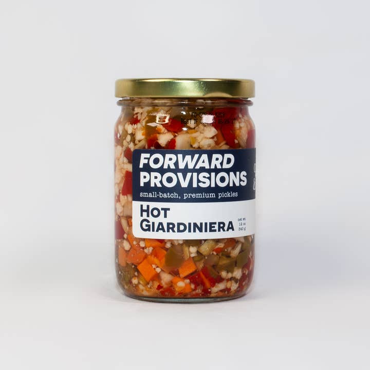 Gourmet Indulgences, LLC (dba Quince & Apple Company) - Wholesale Pickled Vegetables - Hot Giardiniera - Case of 12 - 12 oz Jars 0