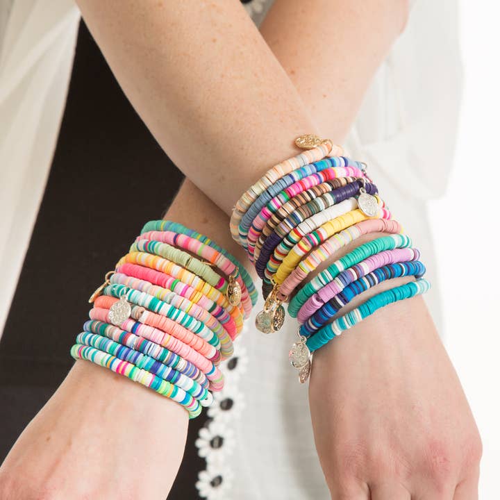 Katsuki Bracelet à perles Multicolore, assortiment léger pour la vente par Kaleidoscope Accessories