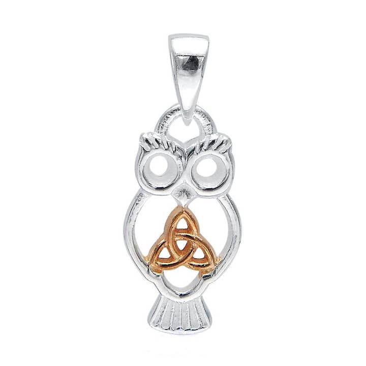 Trinity Knot Owl Pendant (USA-DDP) for wholesale by Silver Jewellery Cavern Wholesale