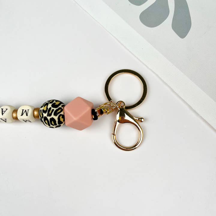 SoapElenGlen - Wholesale Keychain Bracelet - Silicone Bead Tassel Bracelet Keychain Set MAMA4