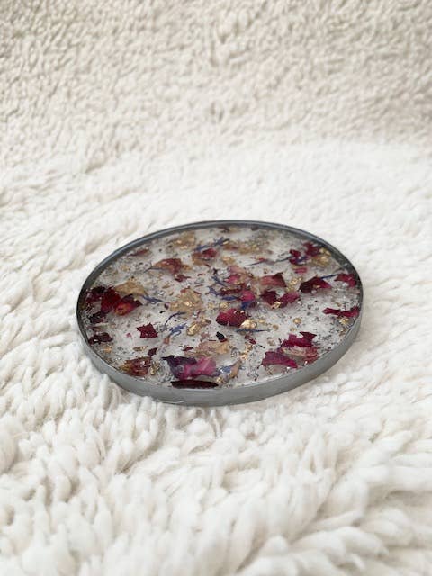 Rose Lavender Resin Coaster for wholesale by Number 55 Homeware