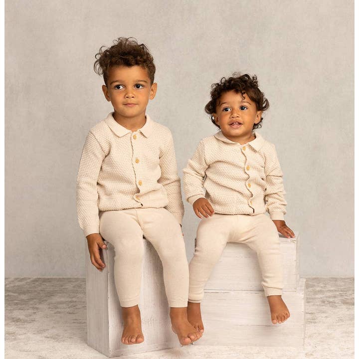 Feltman Brothers - Wholesale Cardigan - Baby - Baby & Toddler Boys & Girls Collared Popcorn Knit Cardigan