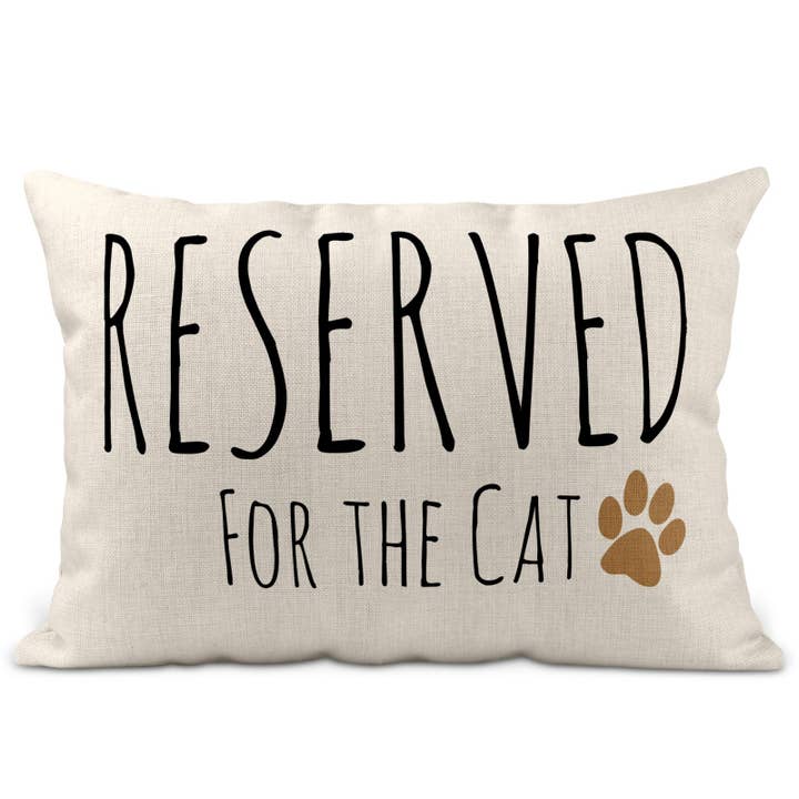 Cosy Cat Cushion – Reserved Spots for Furry Friends for wholesale by Noble & Page