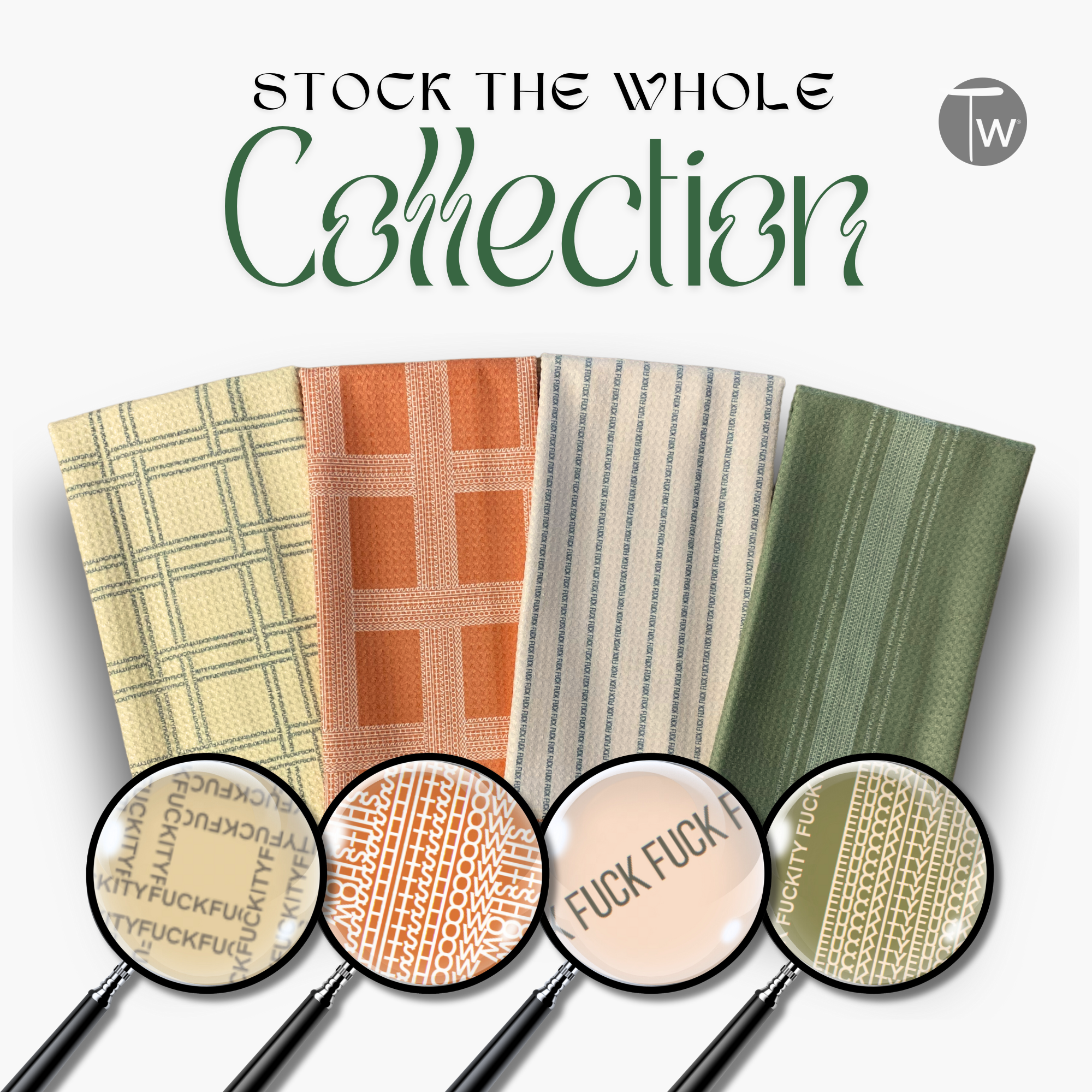 Twisted Wares - Vente Torchons - Torchon Illusion à Carreaux F-ity Édition Automne5