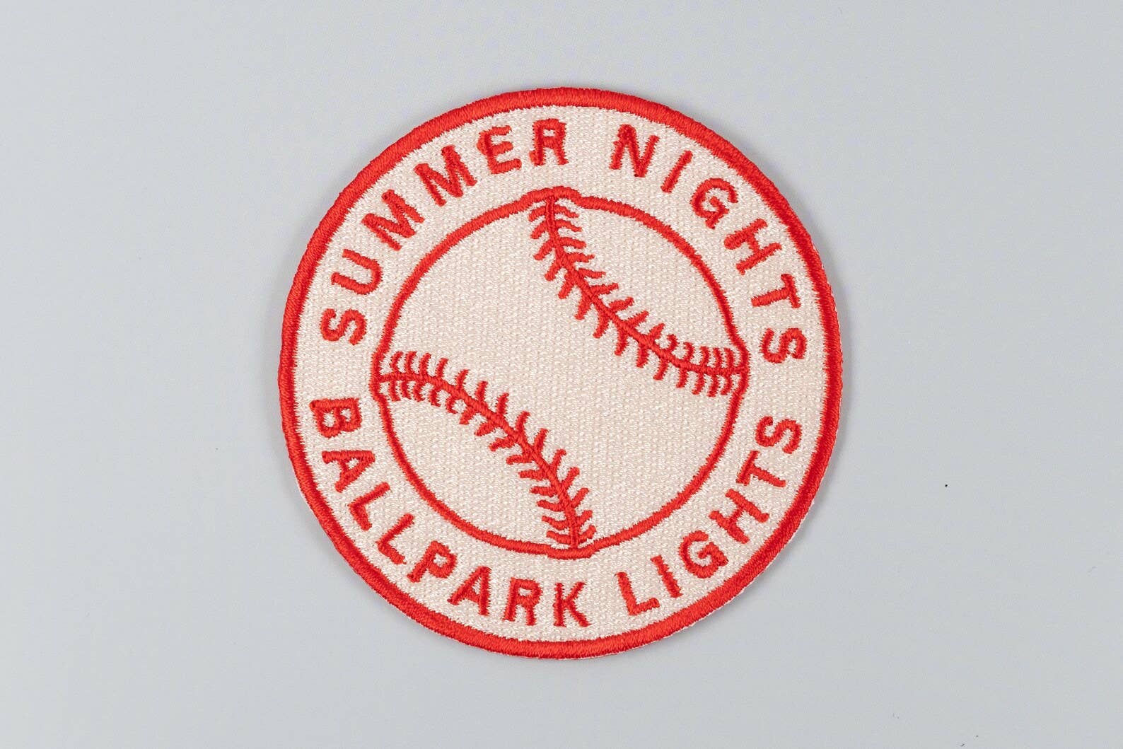 Field Trip Threads – wholesale Patch – Summer Nights Ballpark Lights Embroidered Iron-On Patch Ball