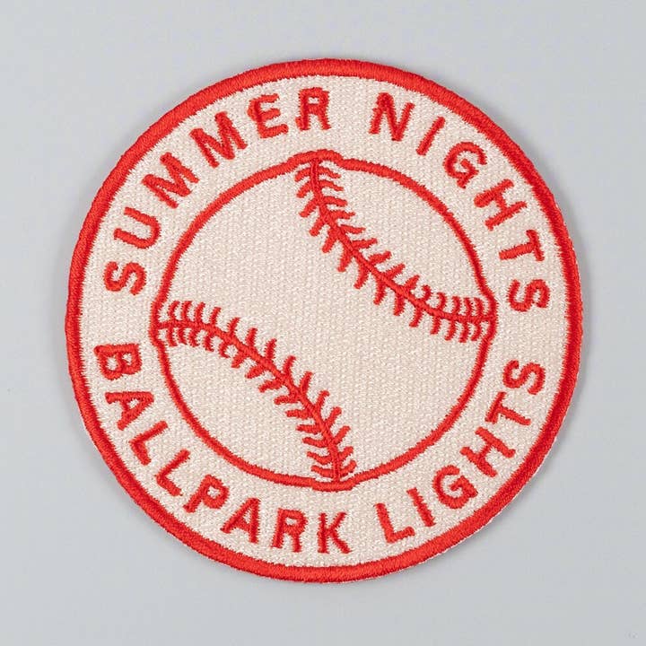 Field Trip Threads – wholesale Patch – Summer Nights Ballpark Lights Embroidered Iron-On Patch Ball0