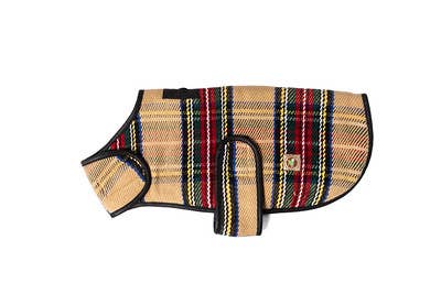 CHILLY DOG LLC - Wholesale Pet Coat - Dog - Tan Tartan Dog Blanket Coat4