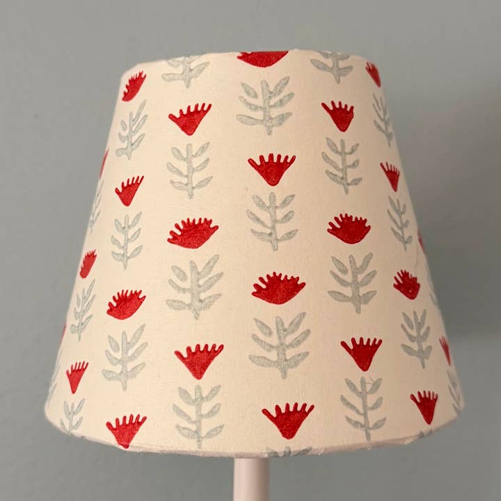 Block Printed Shade for Cordless LED Lamps for wholesale by Ceae Shop