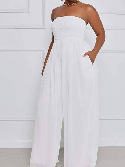 Flarix - Wholesale Jumpsuit - Women's - tube chiffon wide leg jumpsuits4