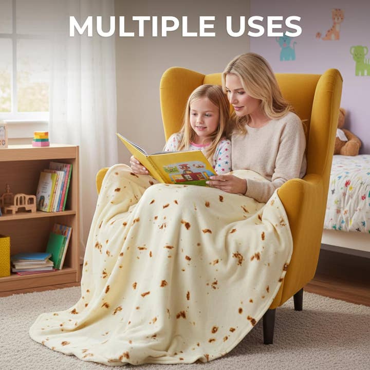 Zulay Kitchen - Wholesale Throw Blanket - Tortilla Blanket With Tinfoil/Drawstring Bag Packaging7