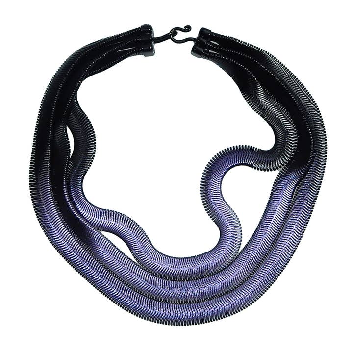 16" 3-strengs fern ketting - geoxideerd zwart voor wholesale door Sarah Cavender Metalworks