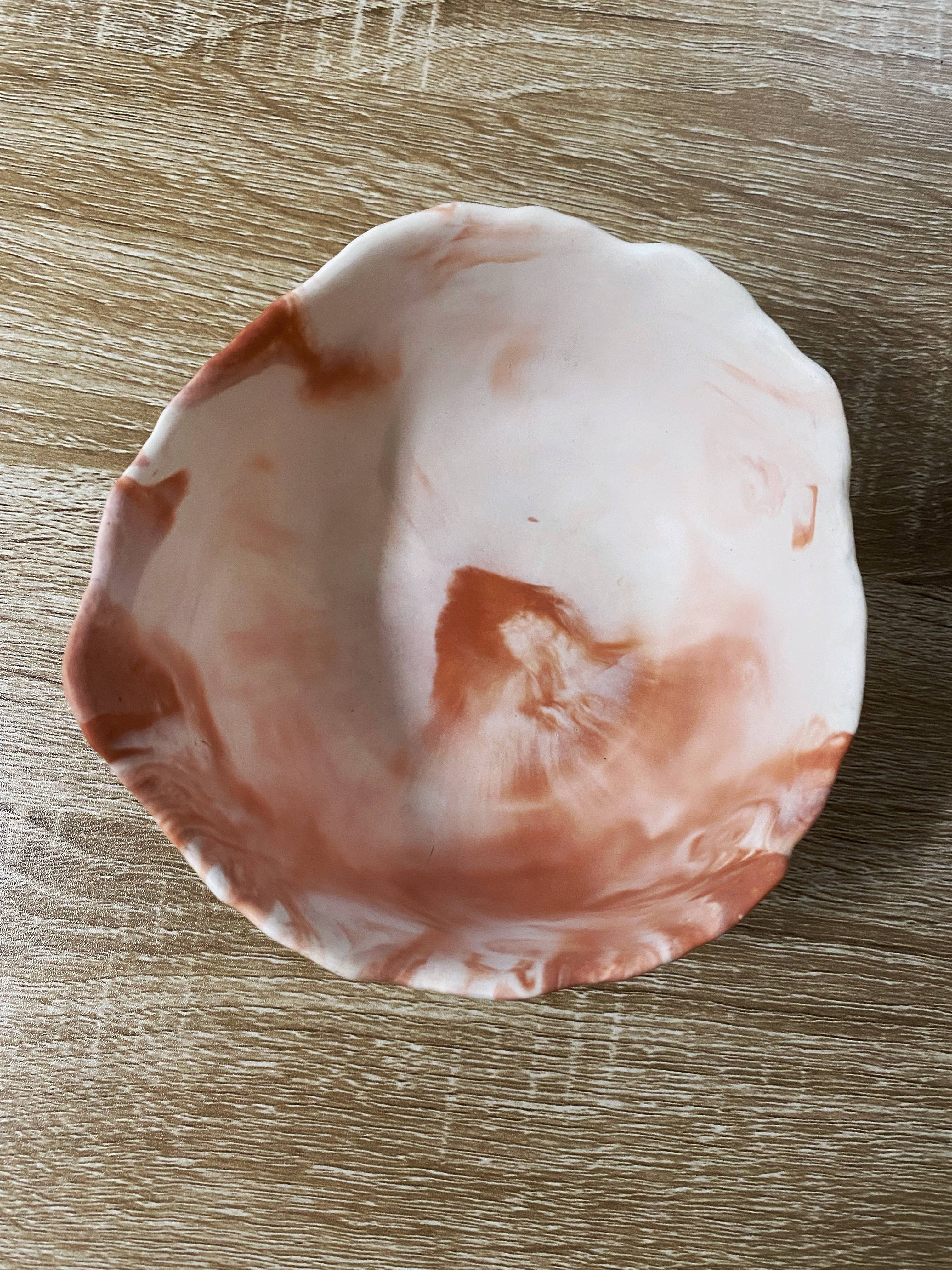 Mar(és)ine - Wholesale Decorative Plate/Dish/Bowl - Empty pocket bowl - "The Exotic" marbled color7