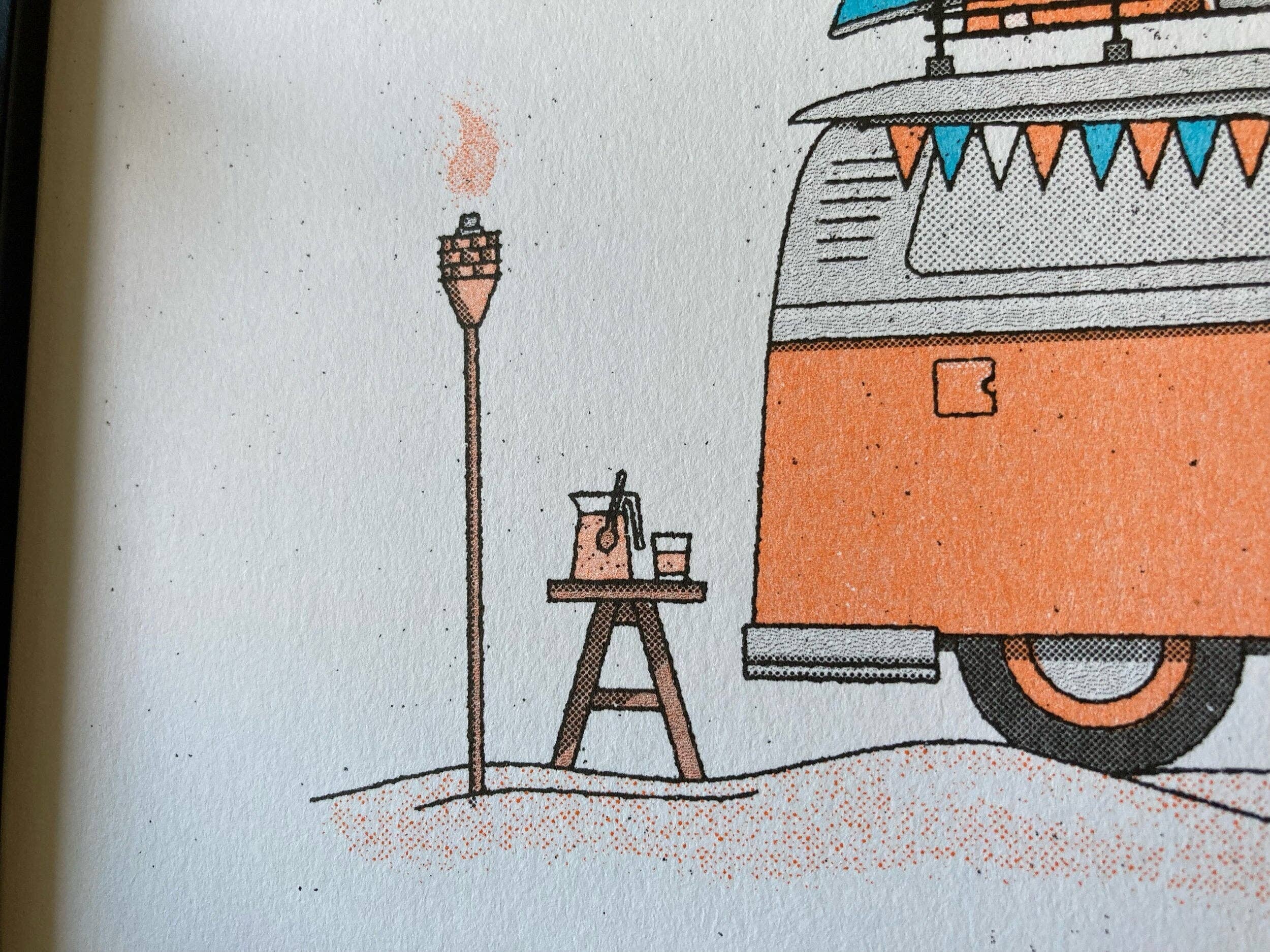 Mockup Goods Co. – wholesale Art print – VW Camper Van Risograph3