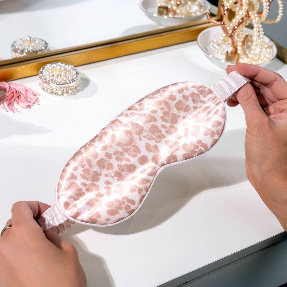 Blissy - Wholesale Sleep/Eye Mask - Sleep Mask - Nicole Miller - Mauve Cheetah11