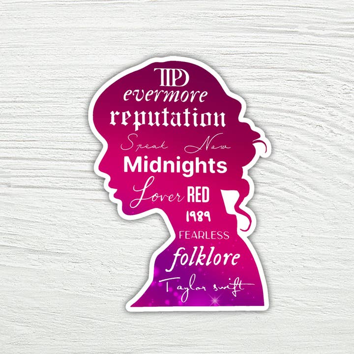 Coastal Creators of Connecticut - Wholesale Sticker - Taylor Swift Eras Evermore 1989 Lover Albums Laptop Sticker