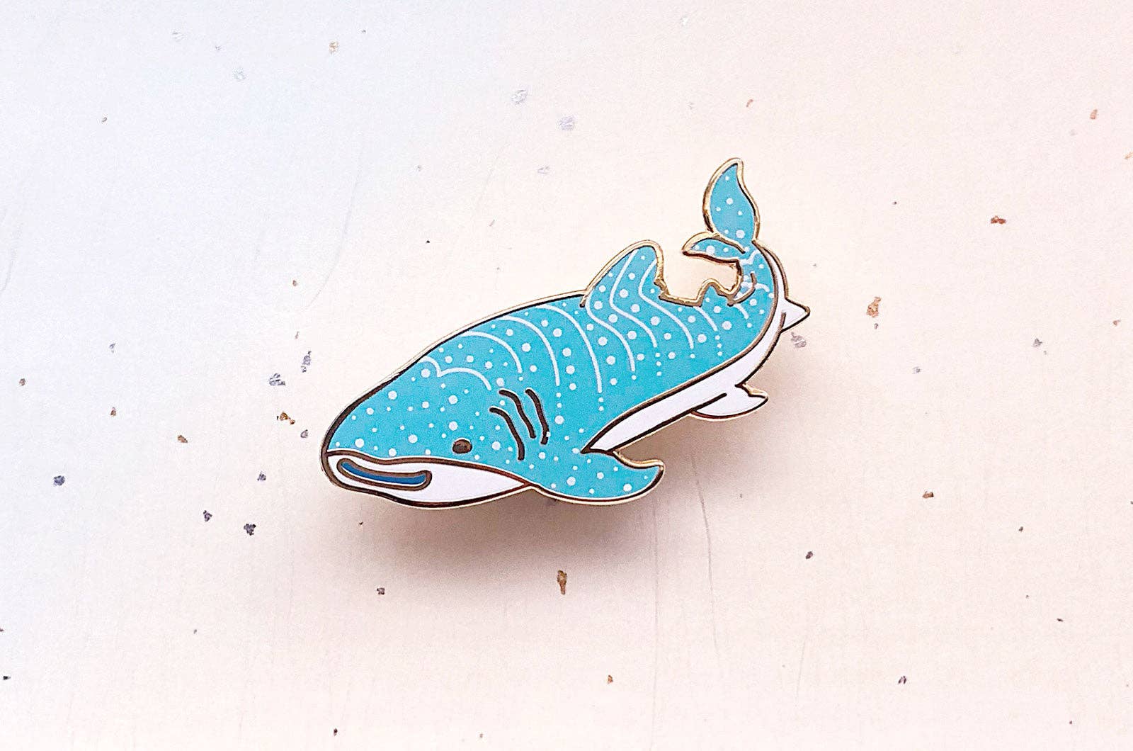 Alum and Ink - Wholesale Lapel Pin/Button - Happy Whale Shark Pin9