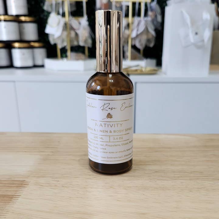 Nativity Room/Linen/Body Spray 3.4 oz for wholesale by Golden Rose Embrace