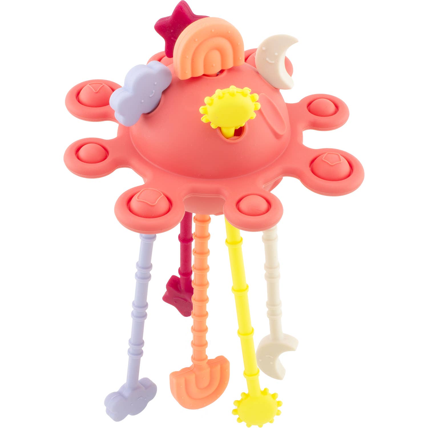 Ulysse Couleurs d'Enfance – wholesale Teether (not clip-on) – Baby – SILICONE: BRICK RED MOON TEETHER TOY2