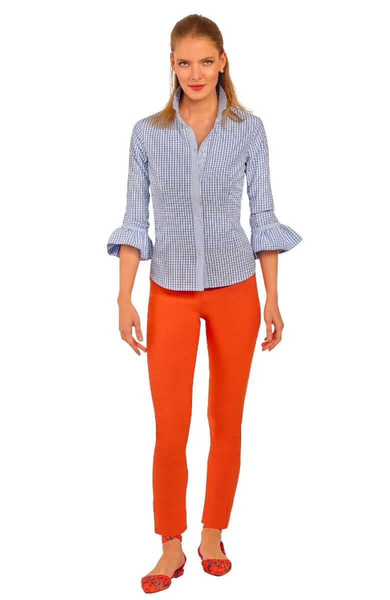 Gretchen Scott LLC – Engroshandel Skjorte med buttondown – til kvinder – Priss Bluse - Gingham3