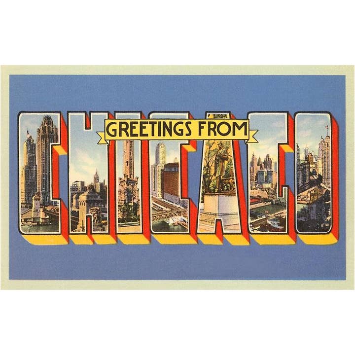 Found Image Press - Wholesale Postcard - Postcard CH-562 Greetings from Chicago